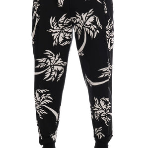 Dolce &amp; Gabbana Pantalones tobilleros elegantes con estampado de árboles