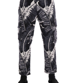 Dolce & Gabbana Elegant Capri Casual Pants in Banana Leaf Print Dolce & Gabbana 