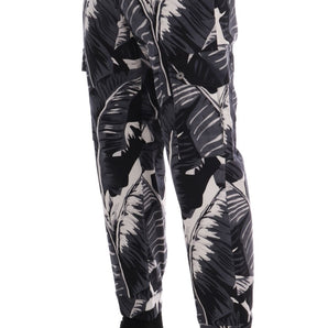 Dolce &amp; Gabbana Elegant Capri Casual Pants in Banana Leaf Print