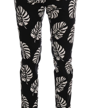 Dolce & Gabbana Slim Fit Leaf Print Ankle Pants Dolce & Gabbana 