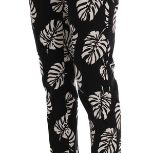 Dolce &amp; Gabbana Pantalones tobilleros de corte slim con estampado de hojas