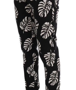 Dolce & Gabbana Slim Fit Leaf Print Ankle Pants Dolce & Gabbana 