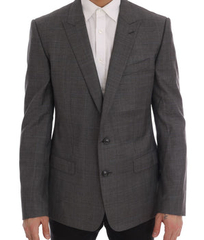 Dolce & Gabbana Gray Wool MARTINI Slim Blazer