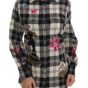 Dolce &amp; Gabbana Enchanted Sequin Checkered Wool Shirt