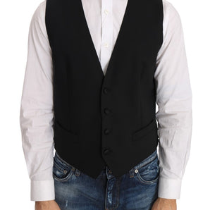 Dolce &amp; Gabbana Chaleco formal elegante de corte slim en negro