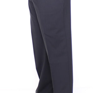 Dolce &amp; Gabbana Elegant Pleated Black Wool Trousers