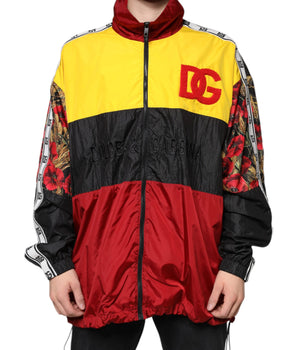Dolce &amp; Gabbana Multicolor Patchwork Men Full Zip Sweater