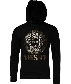 Versace Black Medusa Cotton Hoodie Pullover