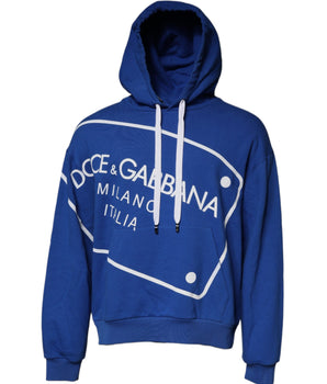 Sudadera con capucha y estampado del logotipo azul de Dolce &amp; Gabbana