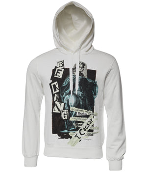 Dolce &amp; Gabbana Jersey blanco con capucha de algodón Caesar