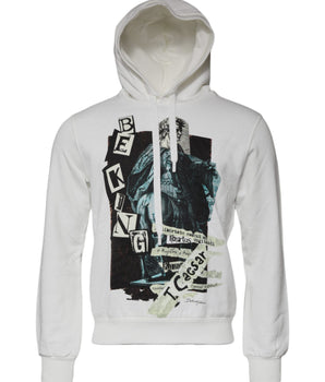 Dolce &amp; Gabbana Jersey blanco con capucha de algodón Caesar