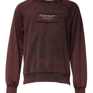 Dolce &amp; Gabbana Jersey de algodón con cuello redondo y logo marrón