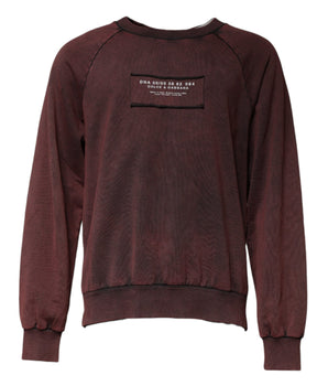 Dolce &amp; Gabbana Jersey de algodón con cuello redondo y logo marrón