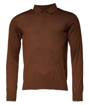 Suéter de cachemira marrón con botones para hombre de Dolce &amp; Gabbana