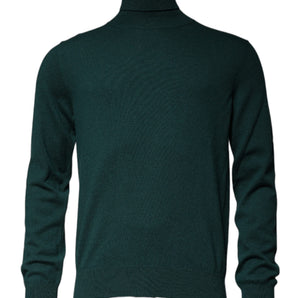 Suéter de cuello alto de cachemira verde para hombre de Dolce &amp; Gabbana