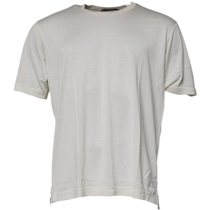 Dolce & Gabbana Off White Crew Neck Short Sleeve T-shirt
