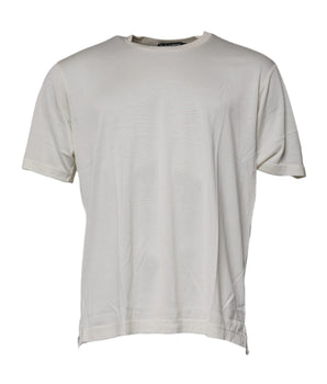 Camiseta de manga corta con cuello redondo en blanco roto de Dolce &amp; Gabbana