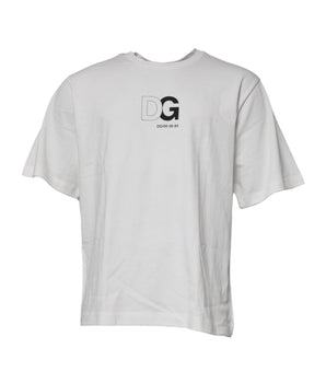 Dolce &amp; Gabbana White DG Logo Crew Neck Short Sleeves T-shirt