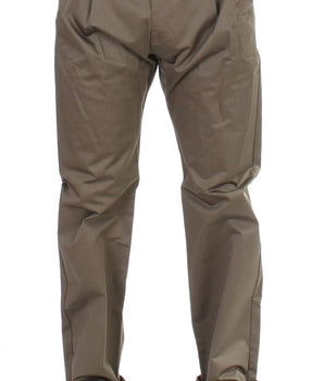 GF Ferre Elegant Green Comfort Straight Fit Pants GF Ferre 