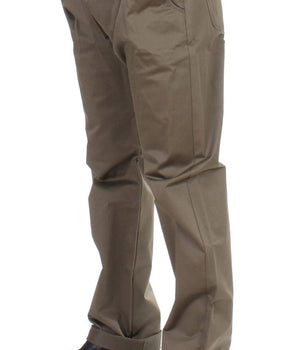 GF Ferre Elegant Green Comfort Straight Fit Pants GF Ferre 