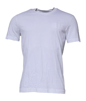 Dolce &amp; Gabbana White DG Logo Cotton Crew Neck T-shirt