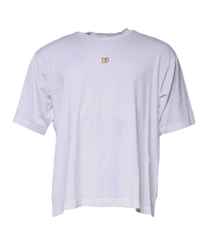 Dolce &amp; Gabbana White DG Logo Crew Neck Short Sleeve T-shirt