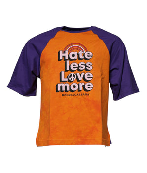 Dolce &amp; Gabbana Orange Purple Graphic Print Short Sleeves T-shirt