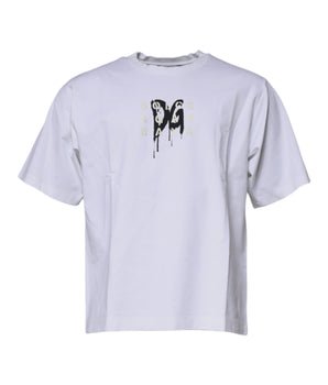Dolce &amp; Gabbana White DG Logo Cotton Crew Neck T-shirt