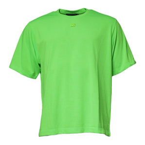 Dolce &amp; Gabbana Green DG Logo Cotton Crew Neck T-shirt