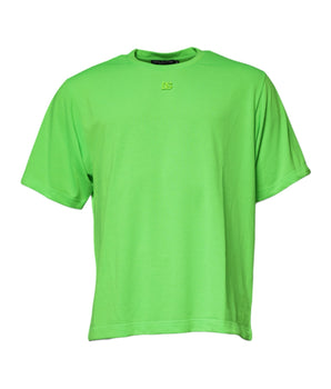 Dolce &amp; Gabbana Green DG Logo Cotton Crew Neck T-shirt