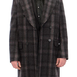 Dolce &amp; Gabbana Sicilia Checkered Wool Blend Coat