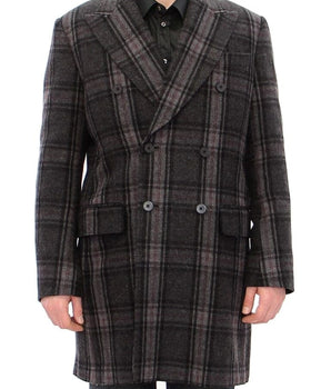 Dolce & Gabbana Sicilia Checkered Wool Blend Coat Dolce & Gabbana 
