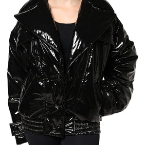 Dolce &amp; Gabbana Black Polyester Button Down Blouson Jacket