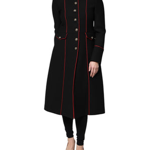 Dolce &amp; Gabbana Black Single Breasted Trench Coat Jacket