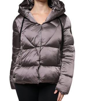 Chaqueta acolchada con capucha para mujer de Scervino Street en color morado