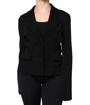Dolce &amp; Gabbana Black Viscose Single Breasted Blazer Jacket