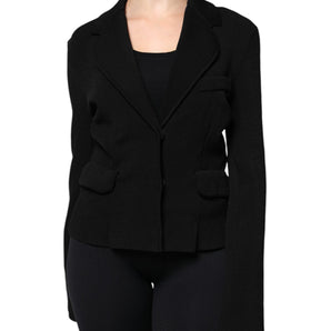 Dolce &amp; Gabbana Black Viscose Single Breasted Blazer Jacket