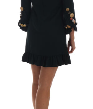 Dolce &amp; Gabbana Emerald Crystal Embellished A-Line Dress