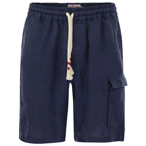 Pantalón corto de lino azul MC2 Saint Barth