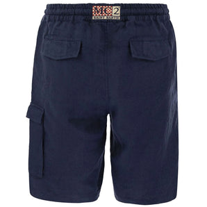 Pantalón corto de lino azul MC2 Saint Barth