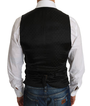 Dolce & Gabbana Sleek Black Wool Blend Formal Vest Dolce & Gabbana 
