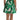 Dolce & Gabbana Elegante vestido acampanado con estampado de hojas de plátano verde