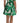 Dolce &amp; Gabbana Elegant Green Banana Leaf Print A-Line Dress