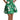 Dolce & Gabbana Elegante vestido acampanado con estampado de hojas de plátano verde
