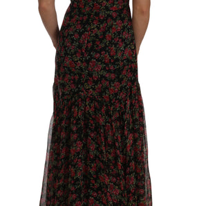 Dolce &amp; Gabbana Elegant Floral A-Line Silk Dress