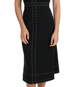 Dolce & Gabbana Elegant Black Sheath Wool Dress Dolce & Gabbana 
