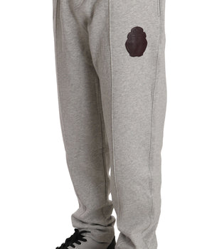 Billionaire Italian Couture Elegant Gray Hooded Sweatsuit Ensemble Billionaire Italian Couture 