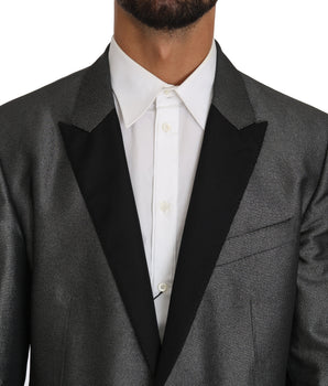 Dolce & Gabbana Elegant Gray Patterned Martini Suit Dolce & Gabbana 