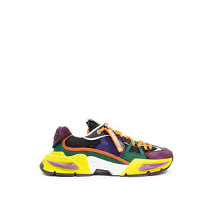 Dolce &amp; Gabbana Multicolor Leather E Fabric Sneaker