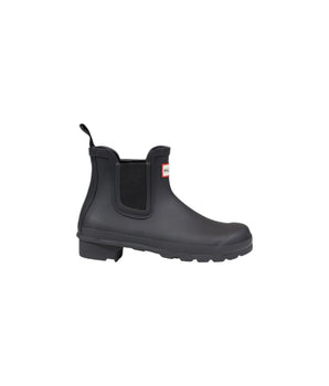 Hunter Black Recycled Polyester Ankle Boots